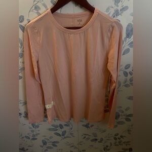 a.n.a Women’s Long Sleeves Pullover Tee Stretch Medium Pink. New w tag